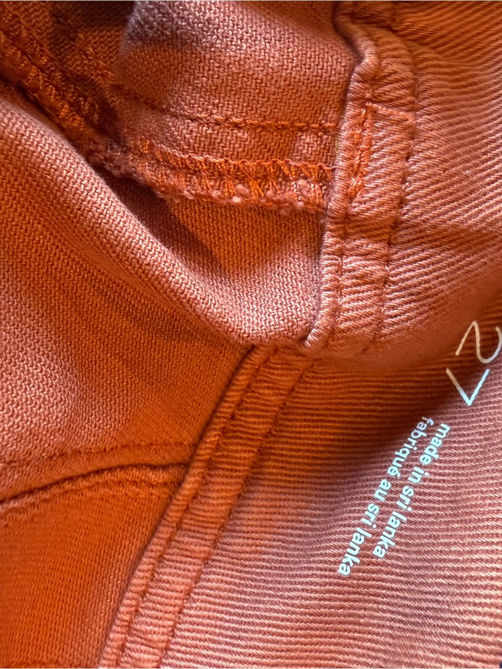 Pilcro Cropped Wide-Leg Jeans in Rust Orange - Picture 6 of 7